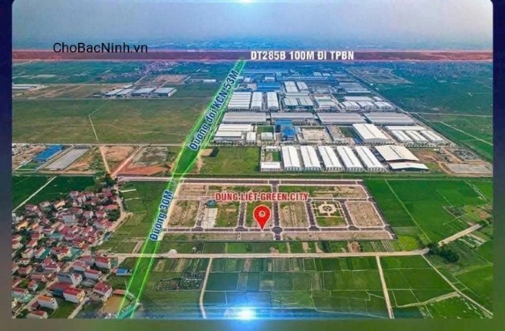 Bán đất 100m2 Dũng Liệt, Yên Phong, Bắc Ninh mặt chính đường 30m đối diện khu công nghiệp - CBNVT