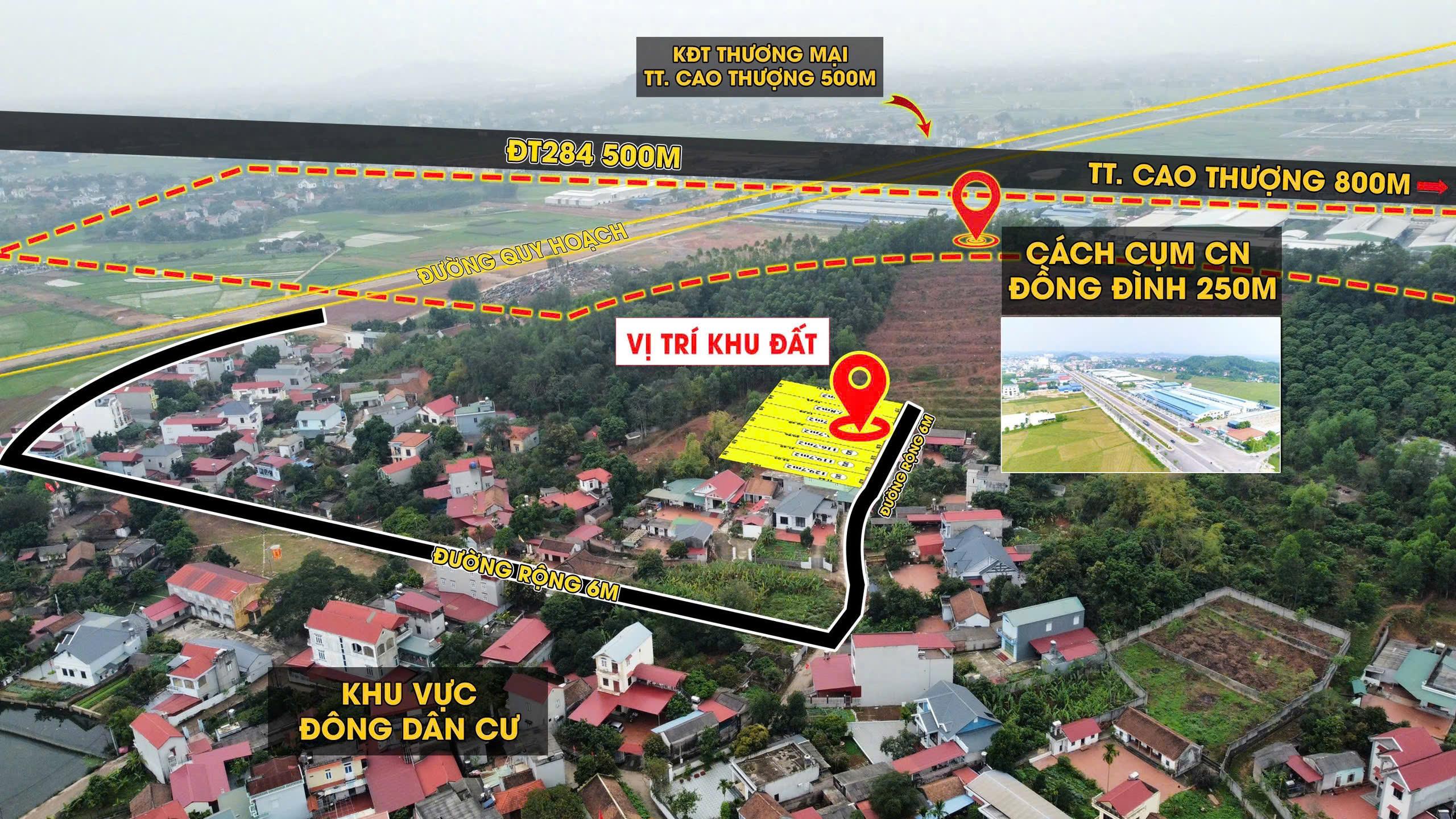 BÁN 7 NỀN ĐẤT TRUNG TÂM THỊ TRẤN CAO THƯỢNG - TÂN YÊN