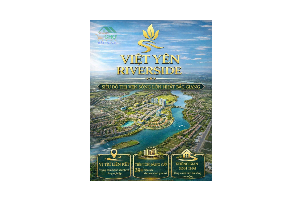 Bán lô đất 100m2 dãy OM9 tại dự án Việt Yên Riverside - Phường Việt Yên - Bắc Ninh - CBNDH