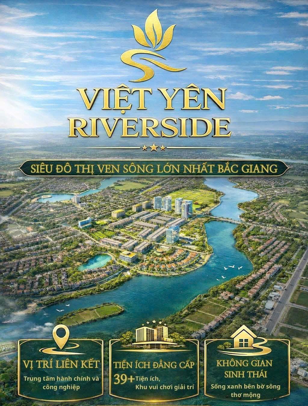 Bán lô 91,3m2 dãy OM8 tại dự án Việt Yên Riverside - Phường Việt Yên - Bắc Ninh - CBNDH