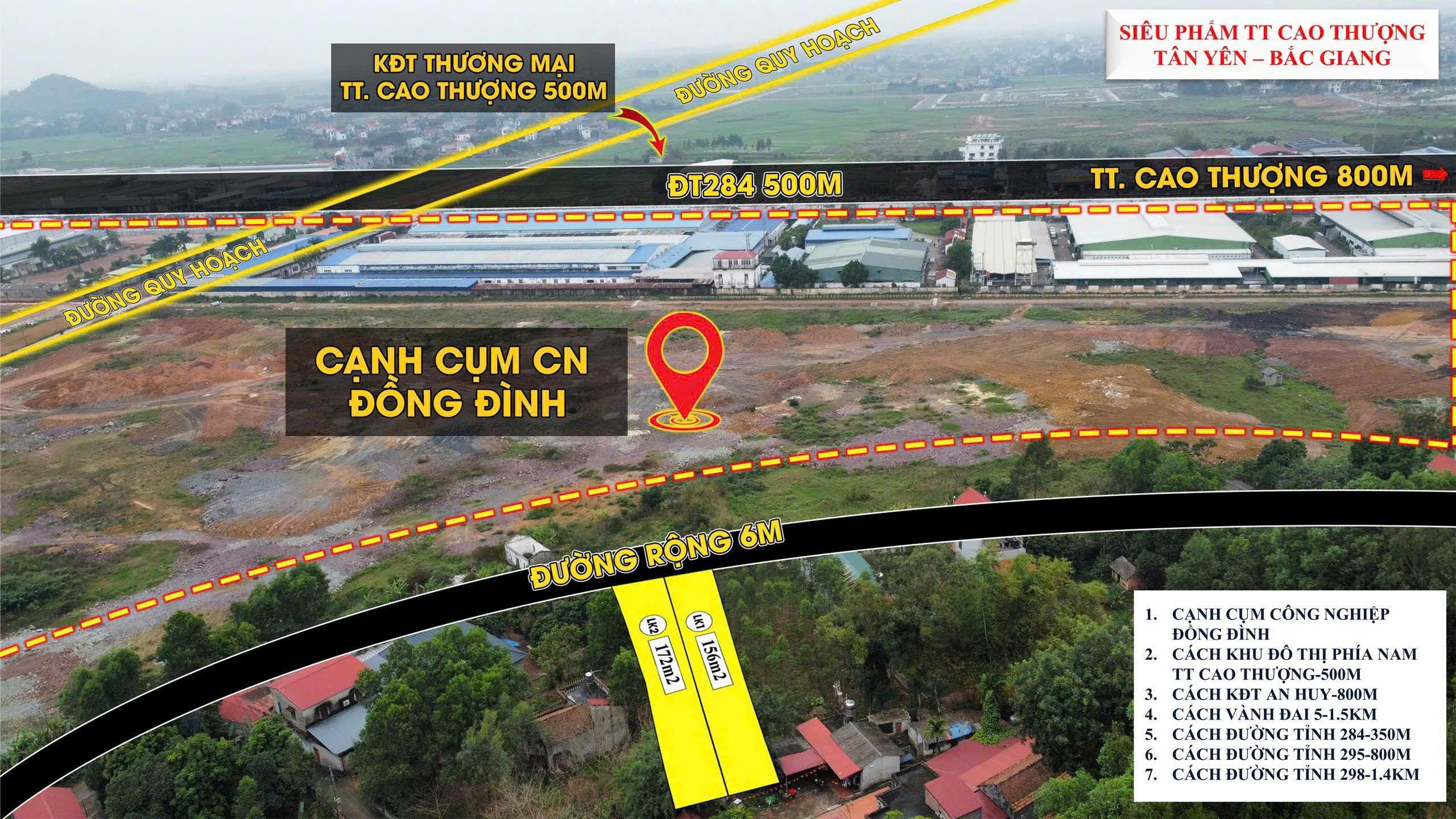 Bán lô đất 321m2 tại thị trấn Cao Thượng, Tân Yên, Bắc Ninh