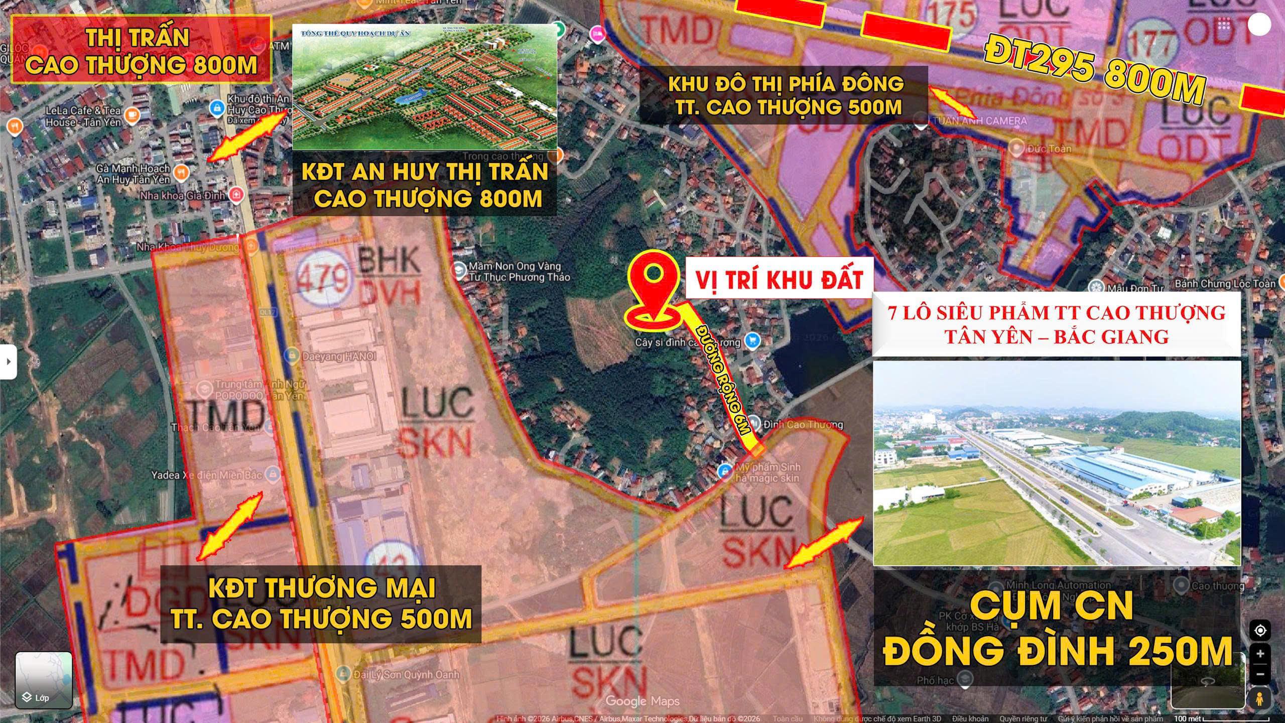 BÁN 5 LÔ ĐẤT TRUNG TÂM THỊ TRẤN CAO THƯỢNG - TÂN YÊN - CBNDH