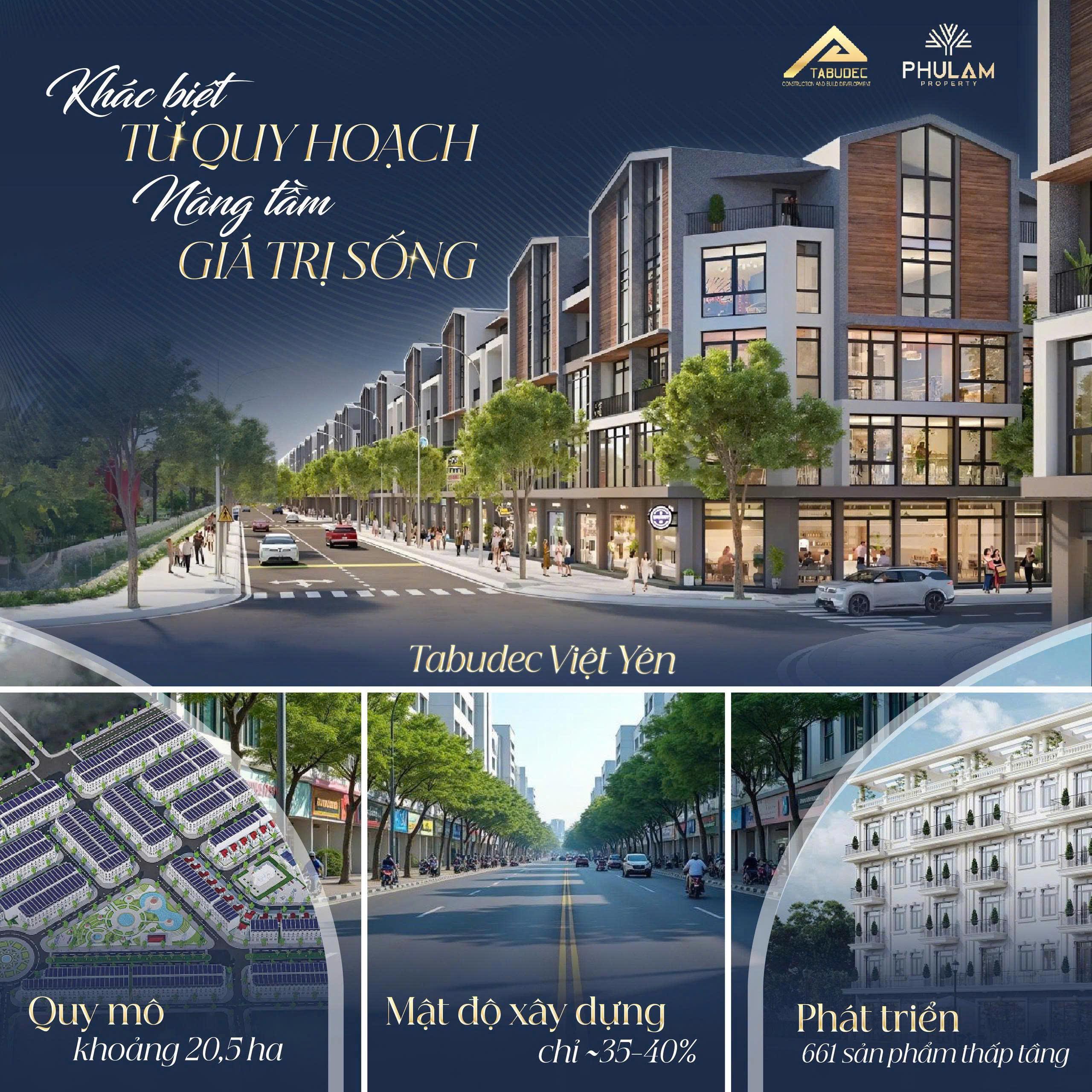 Bán lô đất 208m2 dãy N03B (khe thoáng) tại dự án Tabudec Việt Yên - Phường Nếnh - Bắc Ninh - CBNDH