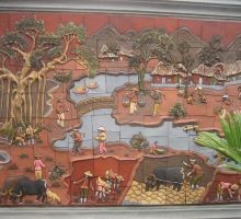 Tranh Làng Tôi - Gốm Ngọc Phù Lãng