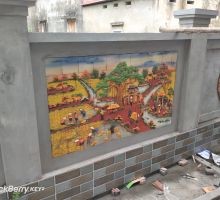 Tranh Vụ Mùa - Gốm Ngọc Phù Lãng