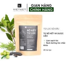 Ocop Bắc Ninh: Bồ kết túi lọc VIETKET (VIỆT KẾT) 20 gói - GIẢM GÀU, GIẢM RỤNG, TÓC KHỎE