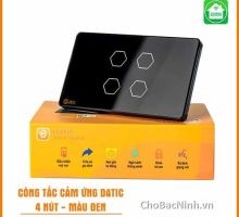 Công Tắc Cảm Ứng Datic – 4 Nút Màu Đen