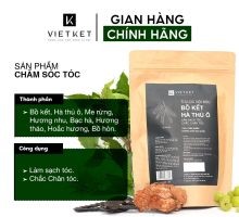 OCOP BẮC NINH: Túi Lọc Gội Đầu Thảo Dược Bồ Kết Hà Thủ Ô VIETKET 20 gói - Giảm gàu và rụng tóc, Phục hồi hư tổn, Dưỡng tóc mềm mượt
