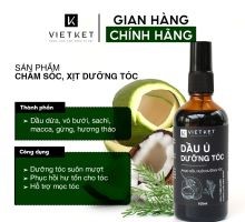 OCOP BẮC NINH: Dầu Ủ Dưỡng Tóc Thảo Dược VIETKET 100ml - Phục Hồi Hư Tổn Tóc, Hỗ Trợ Mọc Tóc, Chắc Khỏe Tóc