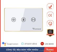  Công tắc rèm đơn viền nhôm