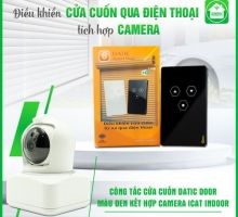 Combo Công Tắc Cửa Cuốn Datic Màu Đen Kết Hợp Camera Icat Indoor