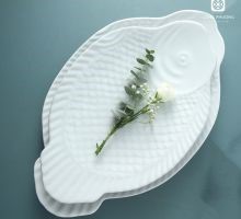 Đĩa kiểu cá hồng 16 inch 40*25*3.2 cm LONG PHƯƠNG